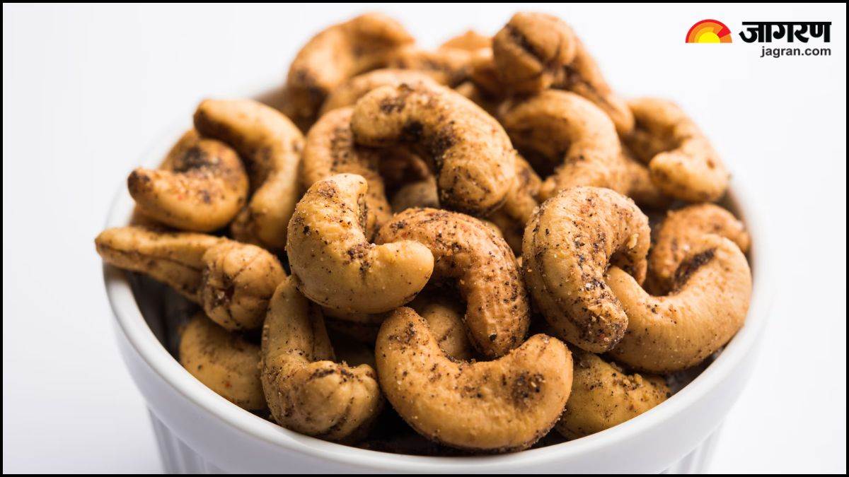 baked masala kaju recipe in hindi healthy indian evening snacks