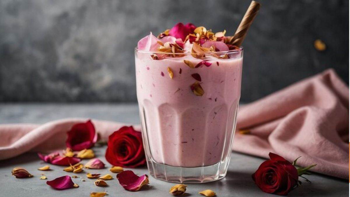 gulab lassi recipe to make at home