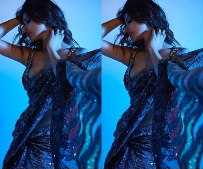 Mouni Roy Looking Beautiful in Transparent Saree Photos Viral