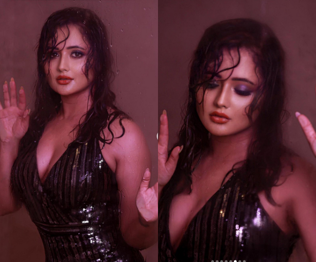 Rashami Desai Latest Photoshoot Under Shower In Black Dress Goes Viral On Social  Media