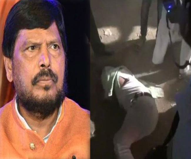 athawale slapped