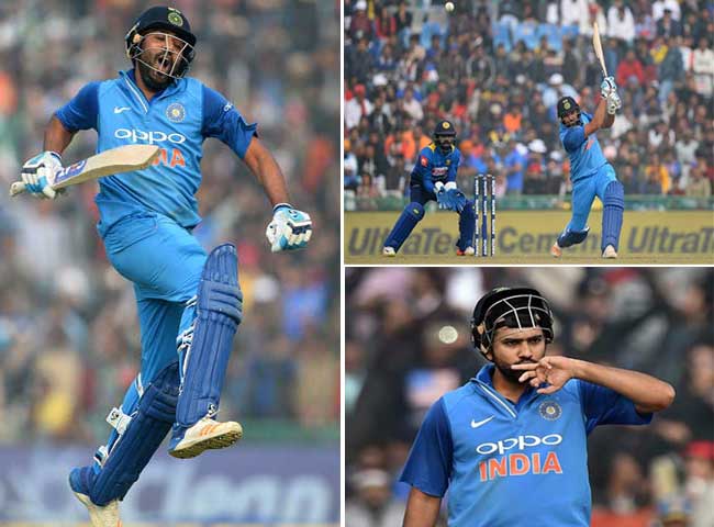 Pics: रोहित शर्मा ने मोहाली में रचा इतिहास, तीन दोहरे शतक जमाने वाले एकलौते बल्लेबाज