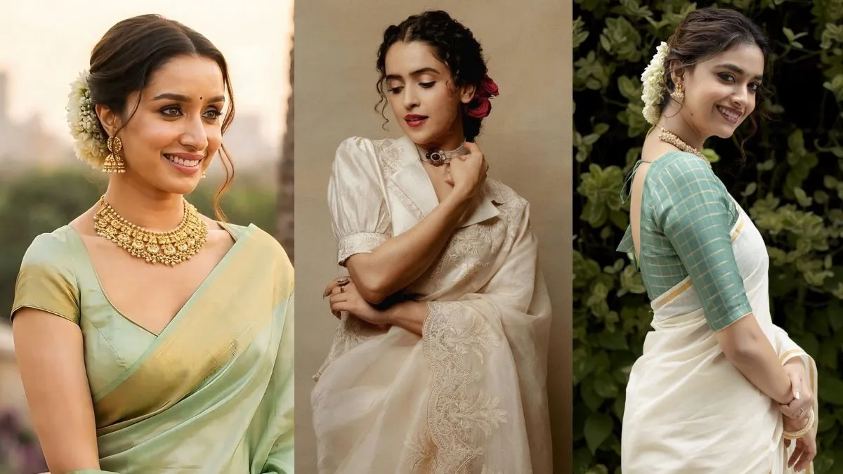 ओणम के लिए साड़ी ब्लाउज