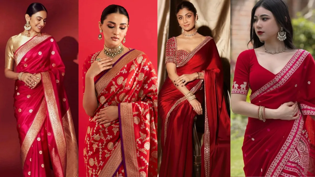Sawan Last Somvar 2025: महिलाओं के लिए लाल Saree