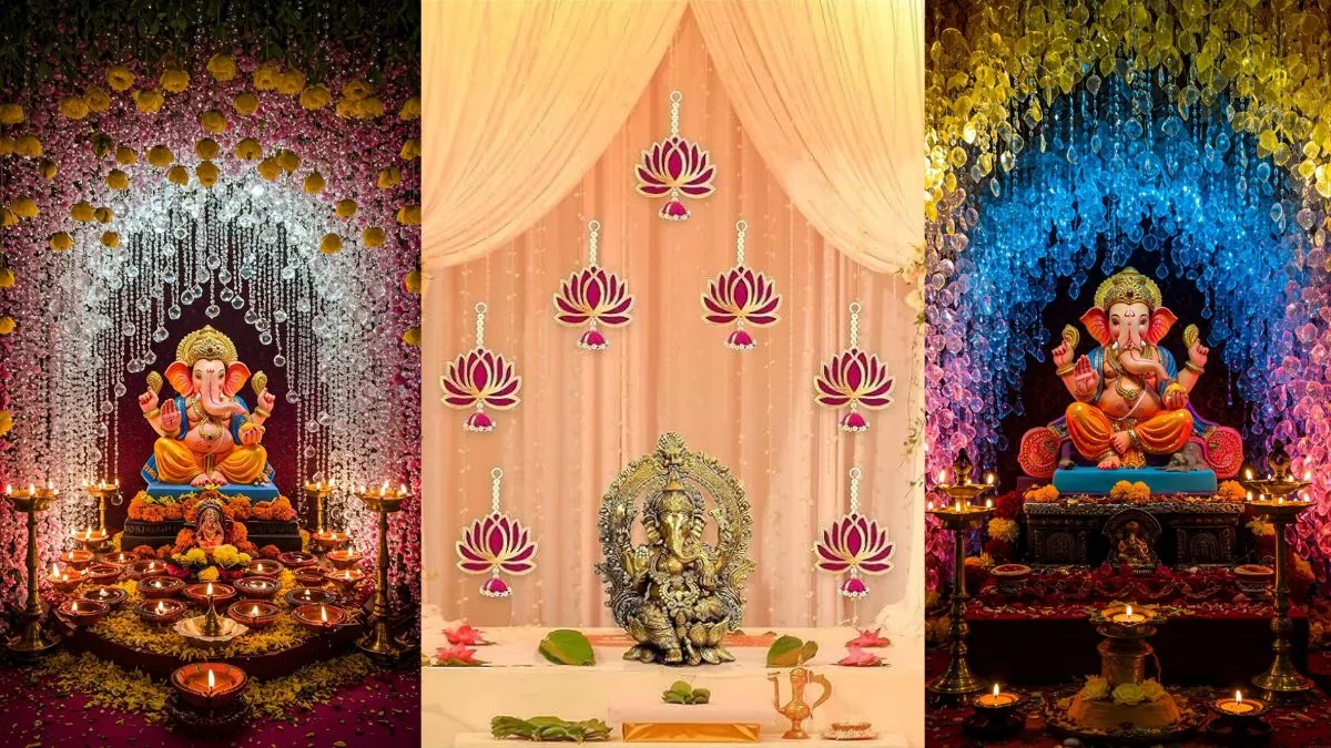 Ganesh Chaturthi 2025 पर मंदिर को सजाने के लिए सजावटी सामान