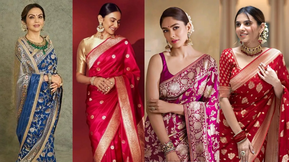 तीज के लिए बनारसी Saree Design