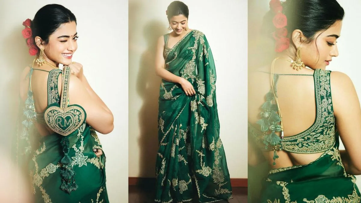 Sawan 2025 के लिए 1000 रुपये के अंदर मिलने वाली Green Sarees