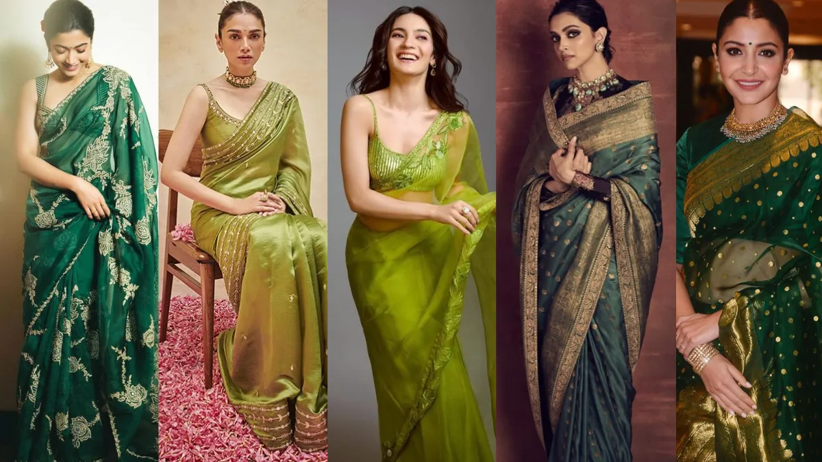 Sawan 2025 के लिए Green Saree