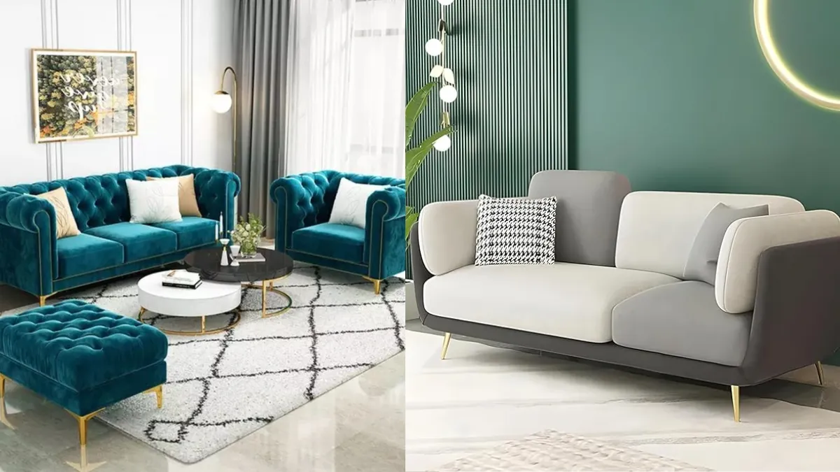 Living Room के लिए 3 सीटर और 5 Seater Sofa Set