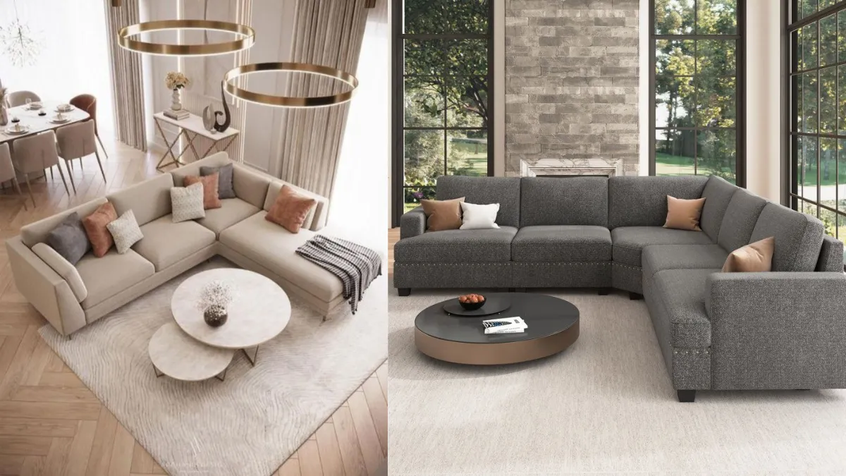 बड़े Living Room के लिए L Shaped Sofa Set