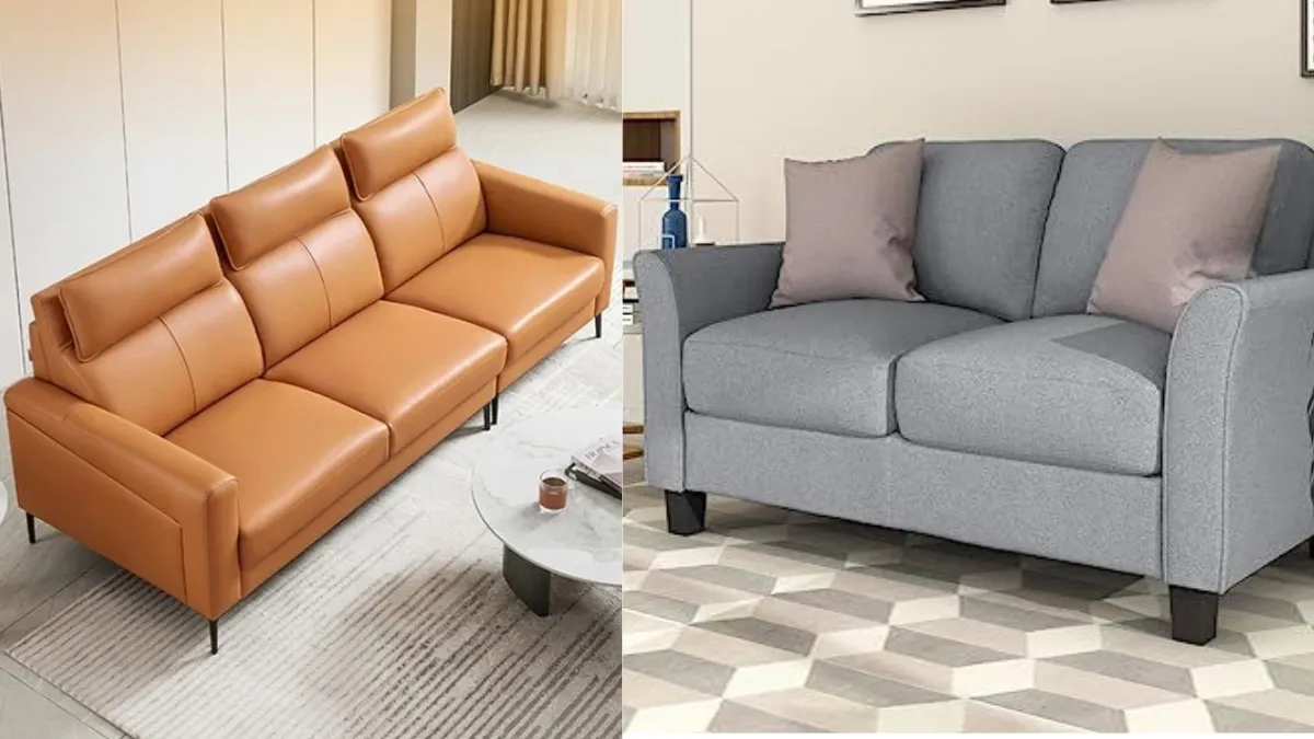 लेदर और फैब्रिक Sofa सेट