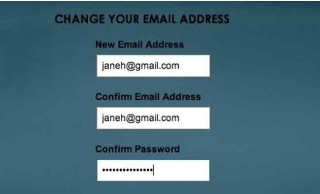 New email addresses. Email. Delivery address map. Changing addresses. Postcard address.