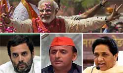 UP Election results 2017: यूपी में मोदी मैजिक के बाद राहुल ने दी बधाई तो अखिलेश ने कहा बहकावे में 'लोकतंत्र', माया की मांग चुनाव हो रद