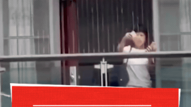 argument with husband woman threw crore from a balcony video goes viral