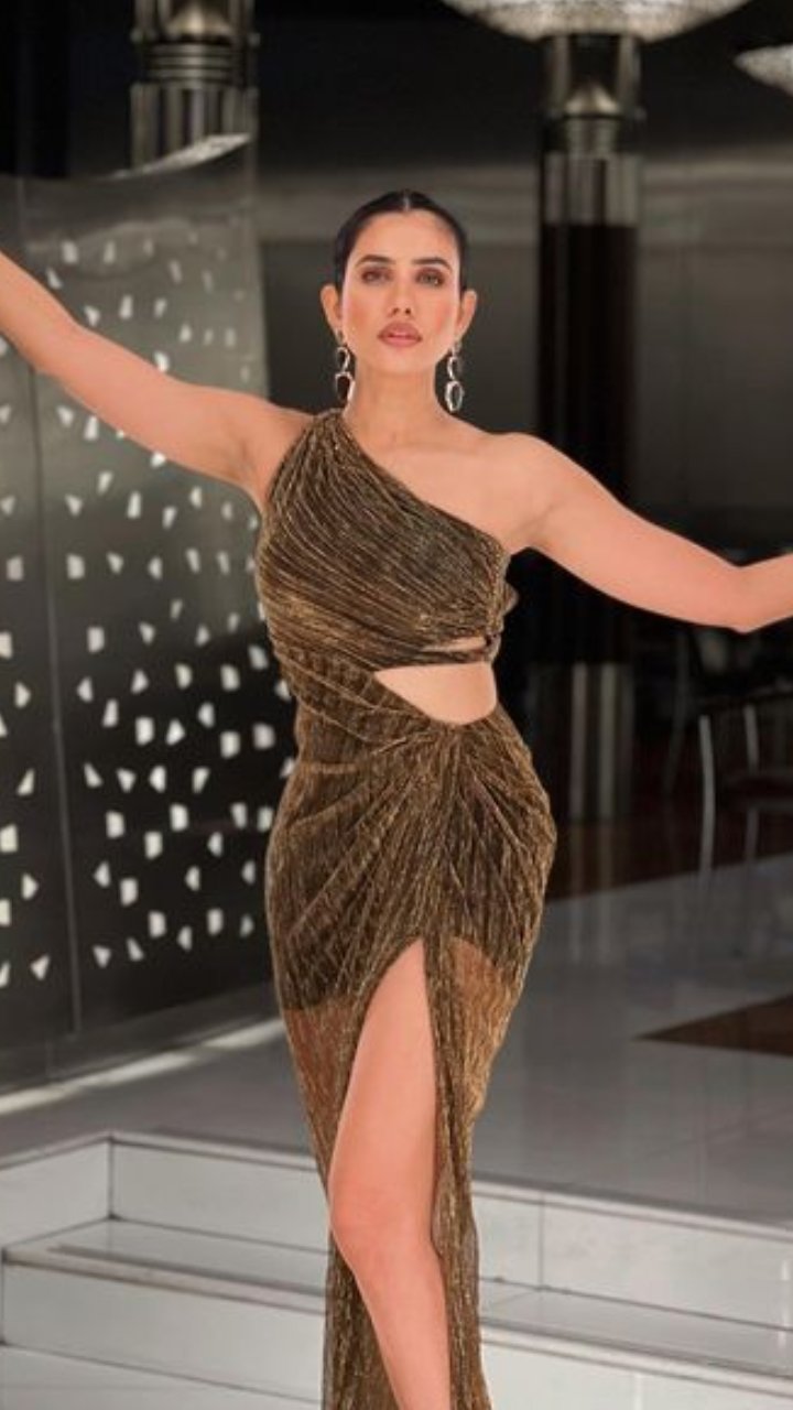 Bhumi Pednekar made a bo*ld photoshoot wearing a deep neck high slit gown,  there was a stir on social media after seeing the pictures - informalnewz
