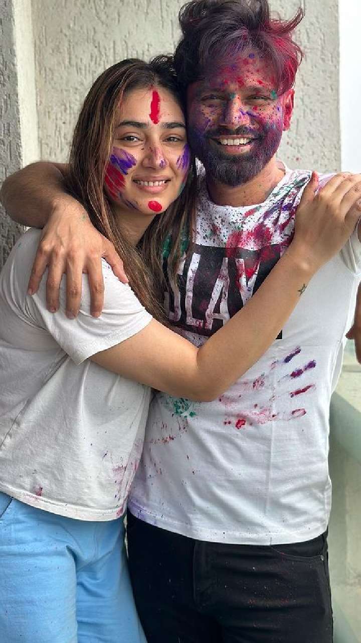 Shot Woman Posing During Holi Festival Stock Footage Video (100%  Royalty-free) 4333688 | Shutterstock