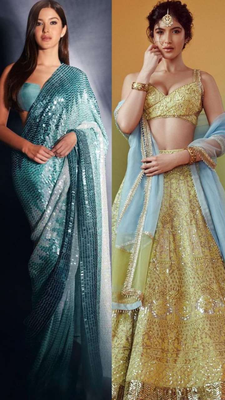 शनाया के साड़ी और लहंगे लुक धड़काते हैं लाखों दिल 