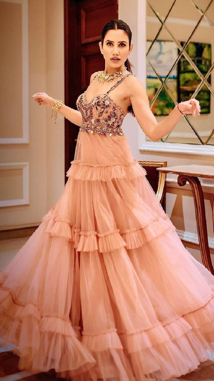 Pink Silk Sleeve Less Gown for Ring Ceremony WJ35412