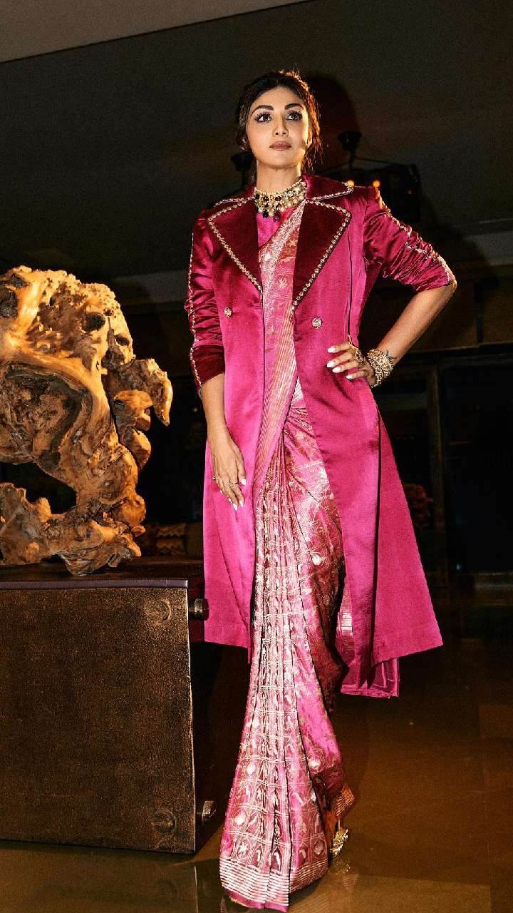 Ladies blazer on saree sale