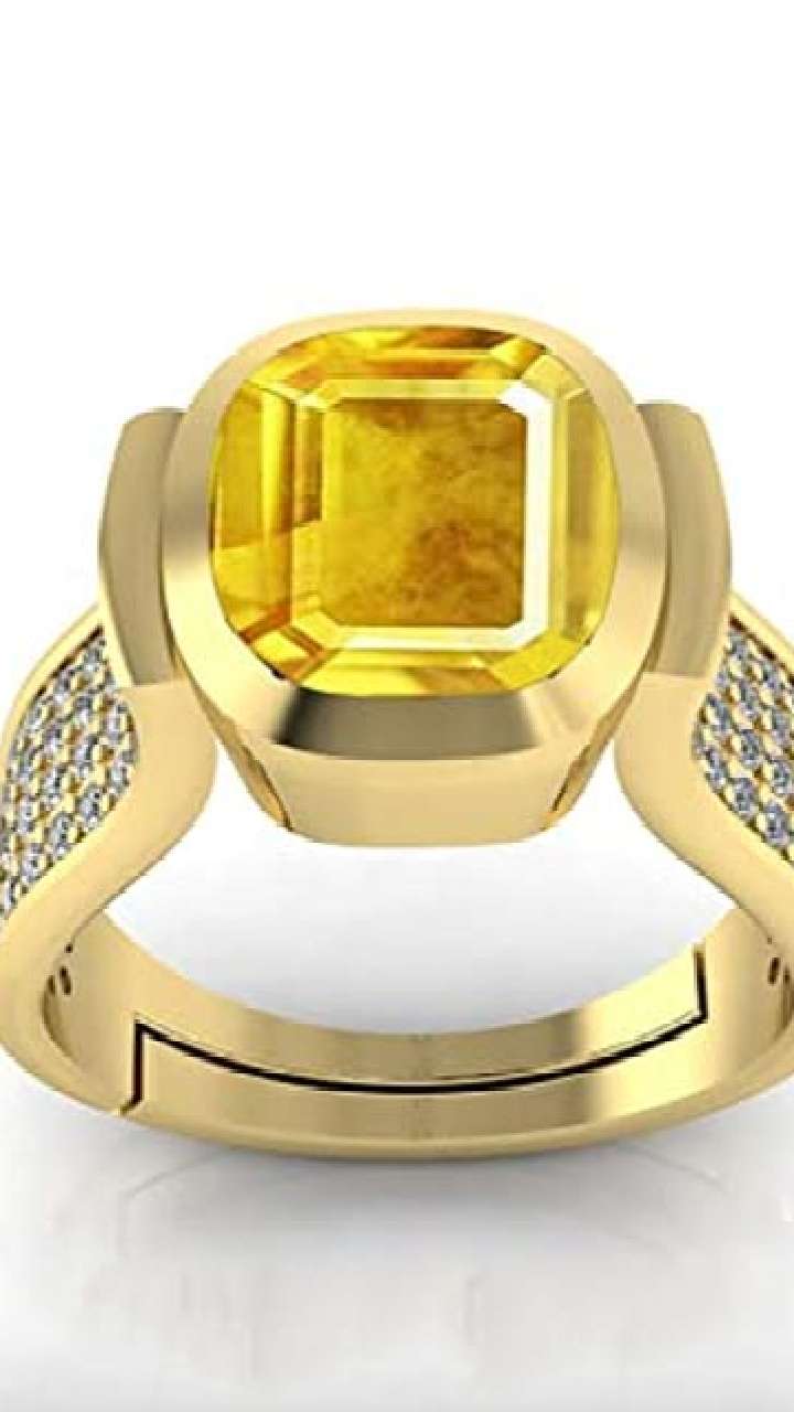 Customizable Yellow Sapphire (Pukhraj) Ring