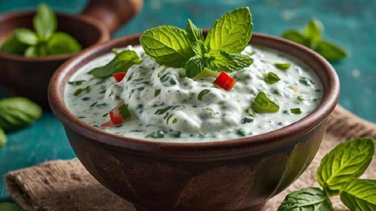 पुदीना और अनार का रायता