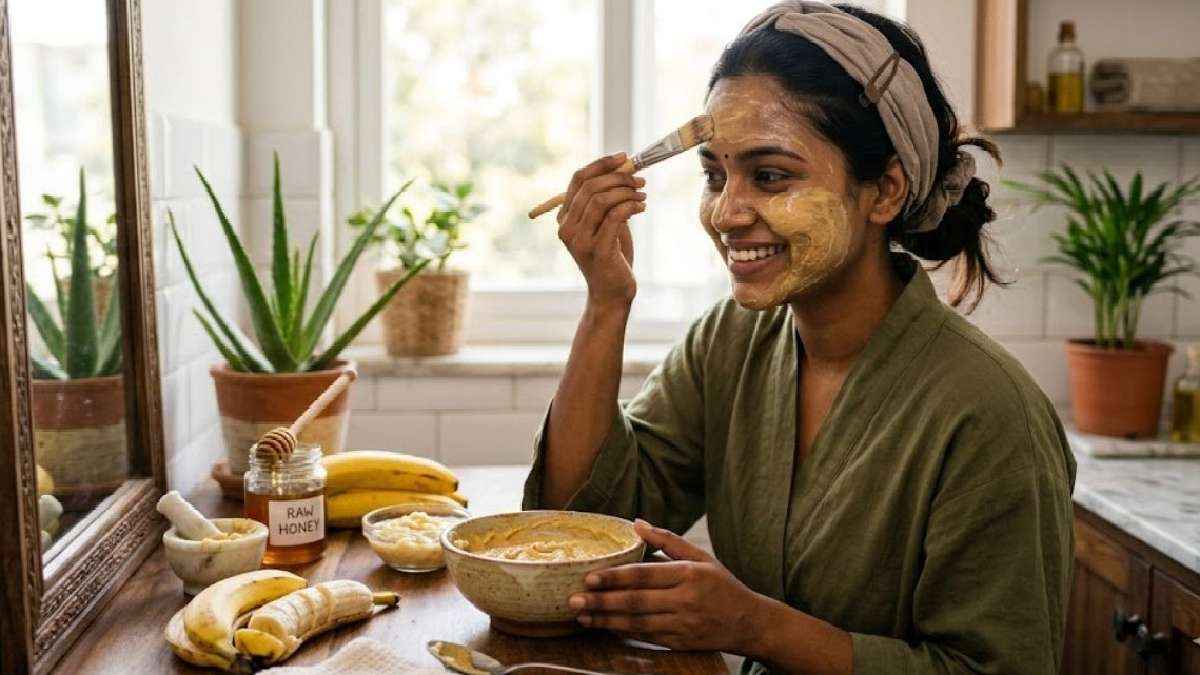 केला और शहद का फेस पैक